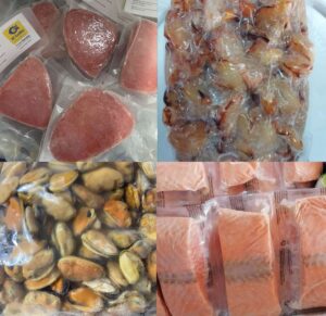 EmiFish en Maipú: pescados y mariscos congelados. Locos, salmón, atún, camarones, jaiba, ostiones y pulpo. Pedidos y entregas al +569 3027 0054.